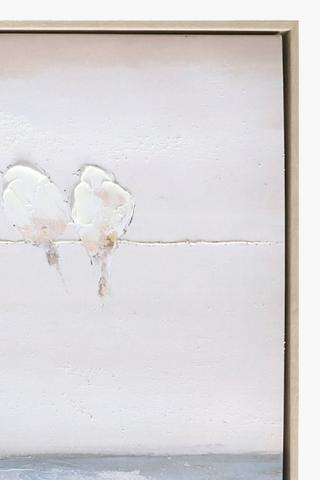 Hand Painted Abstract Birds Canvas, 50x150cm