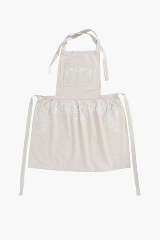 Clarence Embroidered Cotton Apron