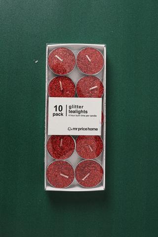 10 Pack Glitter Tealights