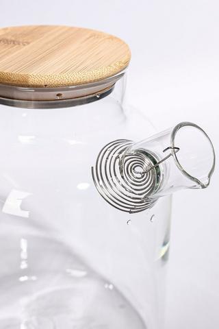 Glass Teapot With Wooden Lid