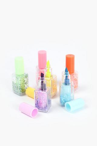 Novelty Nail Polish 6 Pack High Lighter