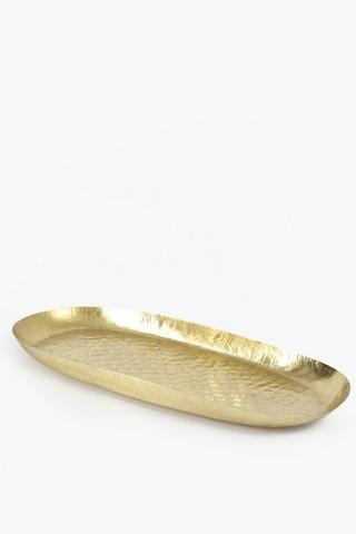 Metal Oval Decor Tray, 58.5x5cm