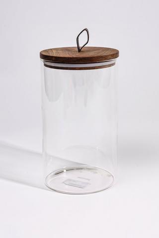 Pu Tab Glass Canister, Large
