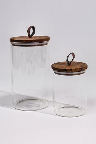 Pu Tab Glass Canister, Large