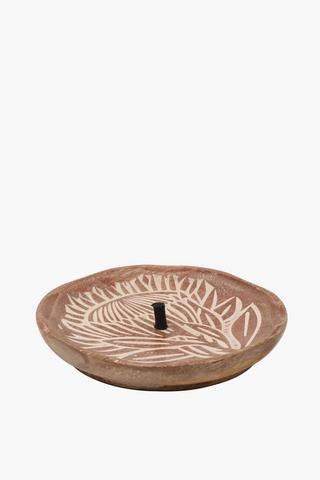 Protea Wooden Candle Plate