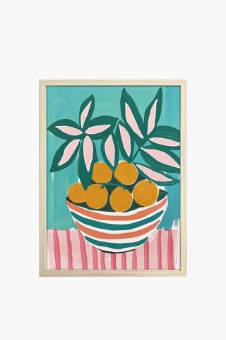 Framed Fruit Bowl, 30x40cm