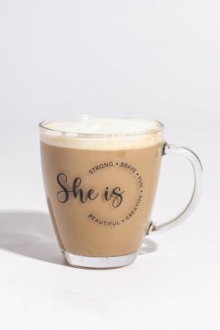 Script Glass Mug