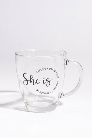 Script Glass Mug