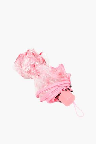 Clear Floral Umbrella