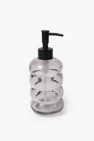 Ribbed Glass Soap Dispenser