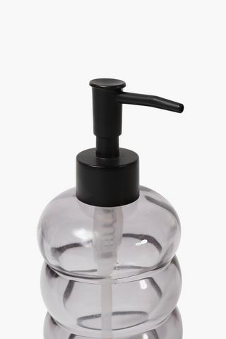 Ribbed Glass Soap Dispenser