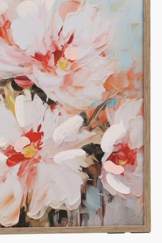 Framed Painterly Floral, 70x100cm