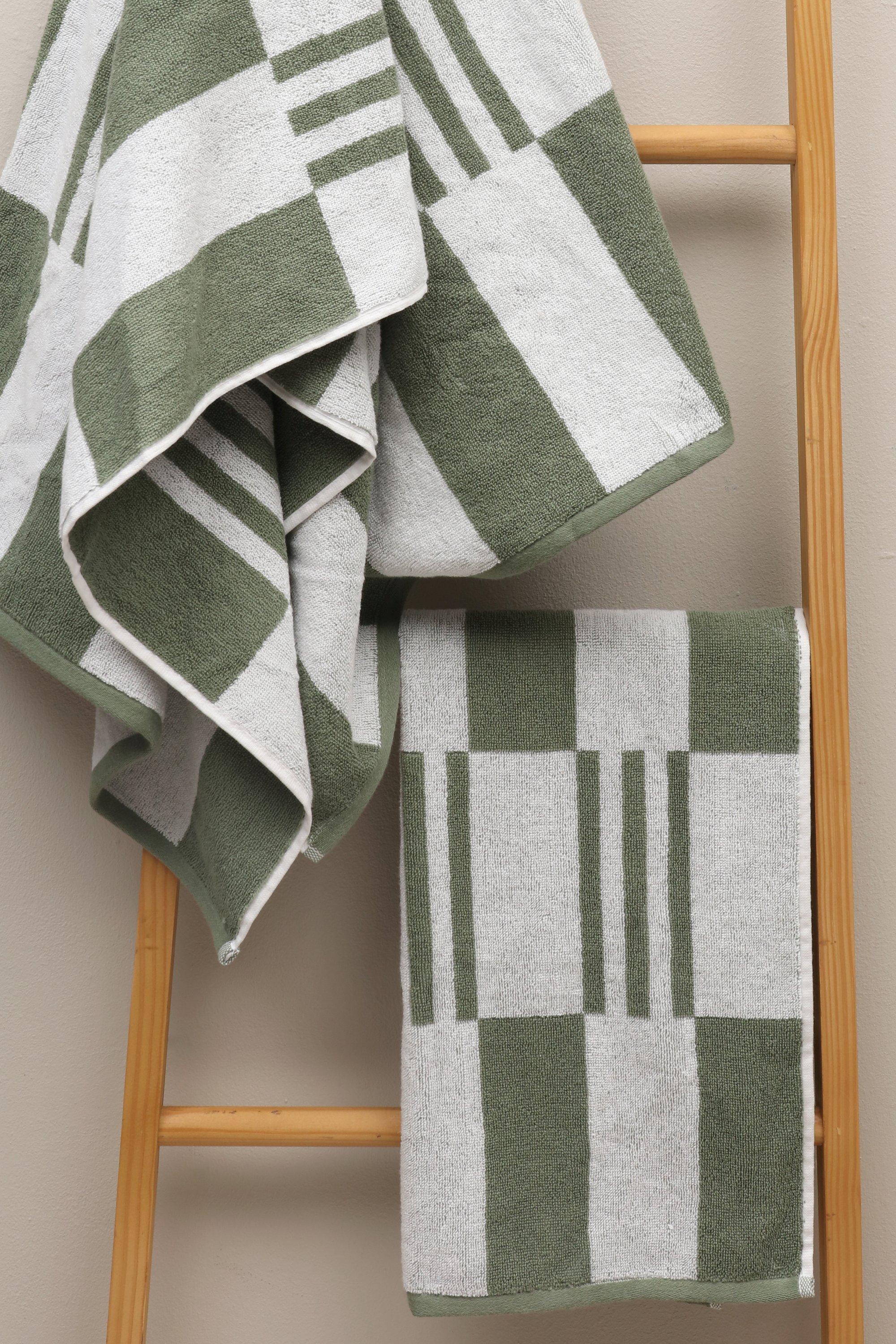 Jacquard Check Bath Sheet, 85x150cm