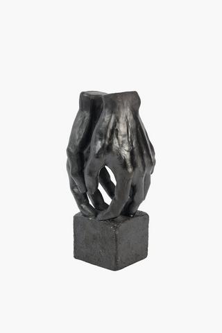 Interlocked Hands Sculpture, 11x24cm