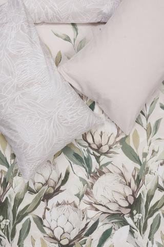 Premium Cotton Shannon Protea Reversible Duvet Cover Set