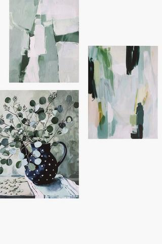 5 Piece Abstract Floral Canvas Set