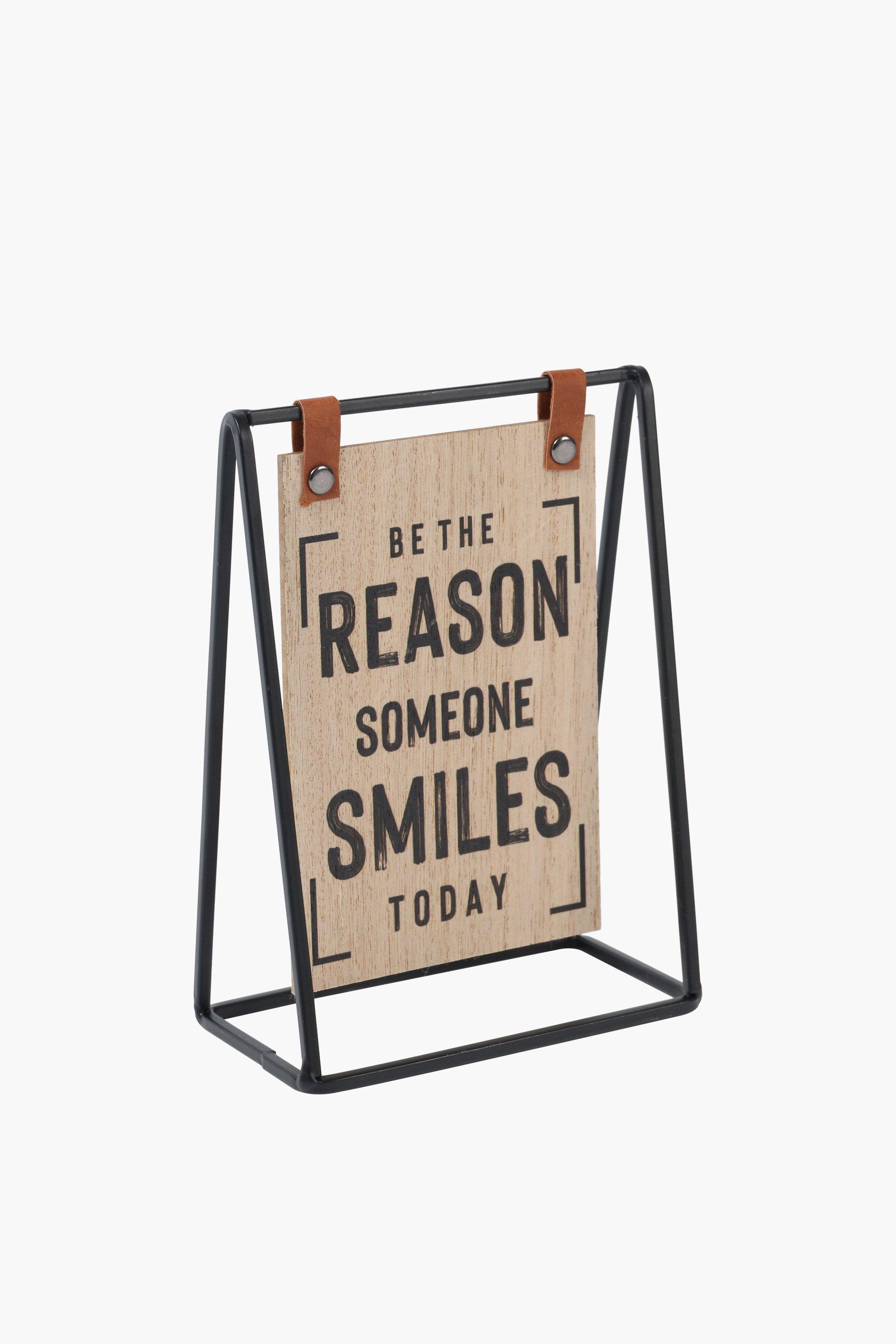 Framed Script Decor Sign, 13x18cm