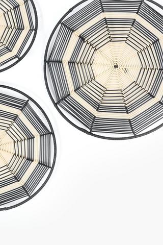 Set Of 3 Dimensional Woven Circles