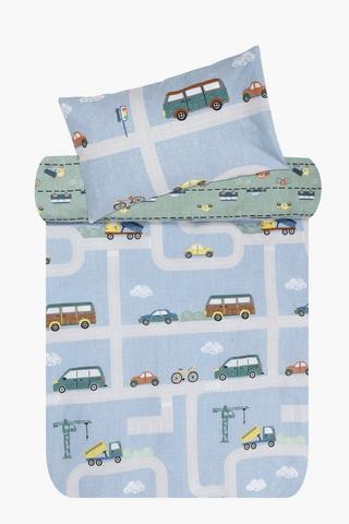 Polycotton Duvet Gotland Car Track