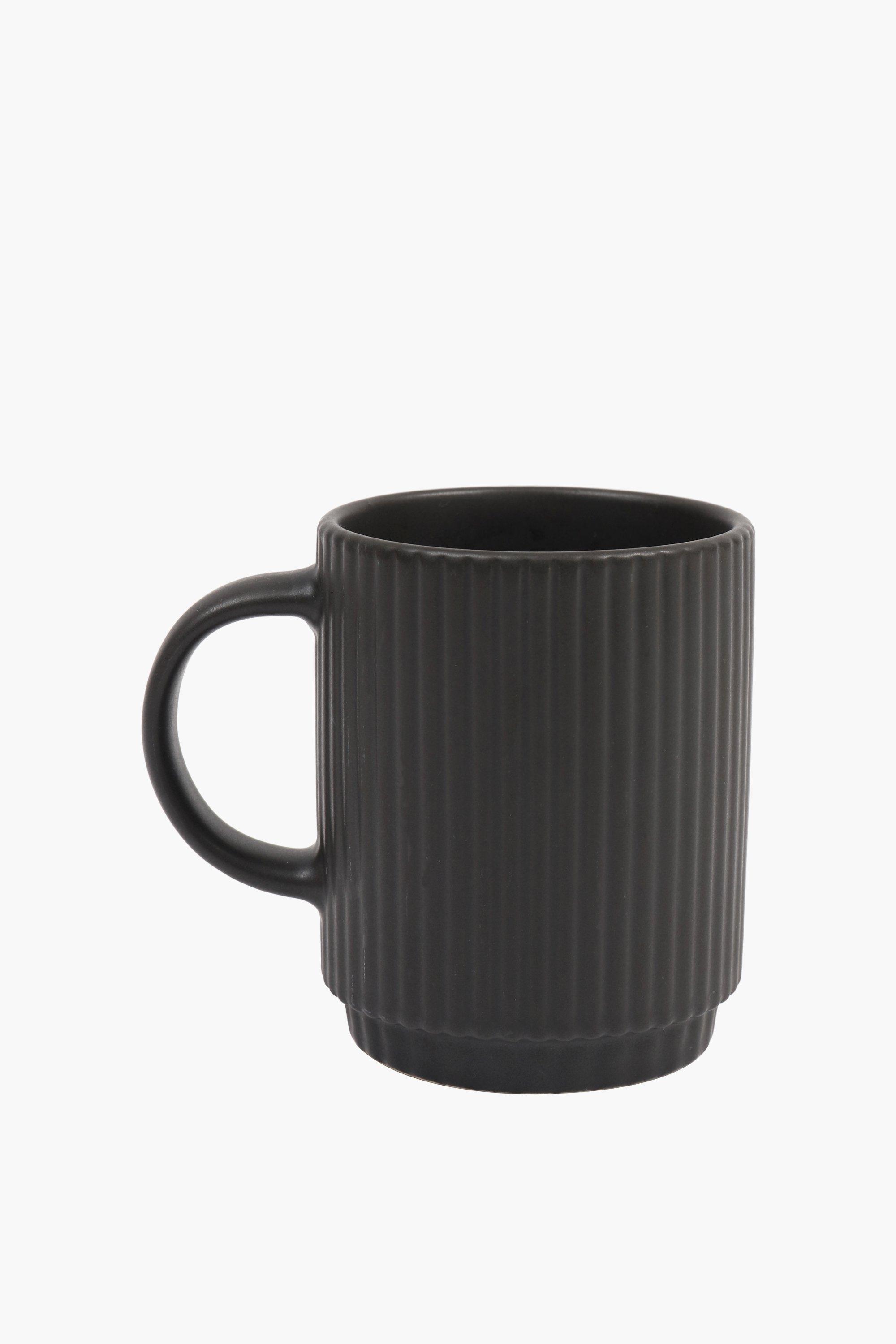 Ribbed Stoneware Mug