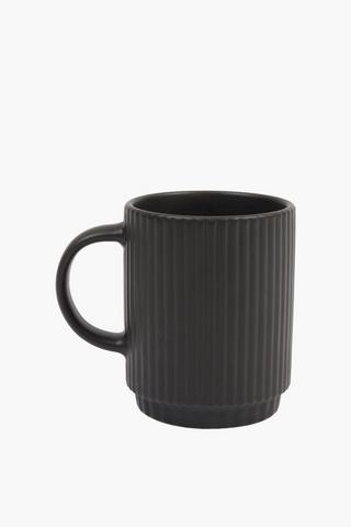 Ribbed Stoneware Mug