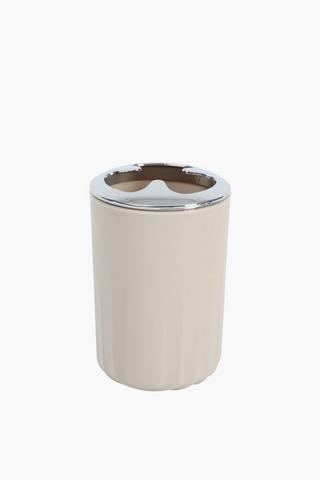 Polypropylene And Chrome Fluted Bath Tumbler