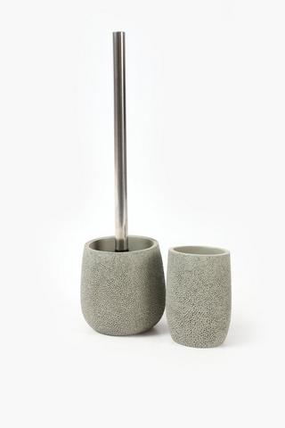 Polyresin Coral Toilet Brush Set