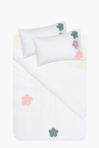Soft Touch Sherpa Flowers Duvet Cover Set