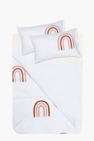 Soft Touch Tufted Rainbows Duvet Cover Set