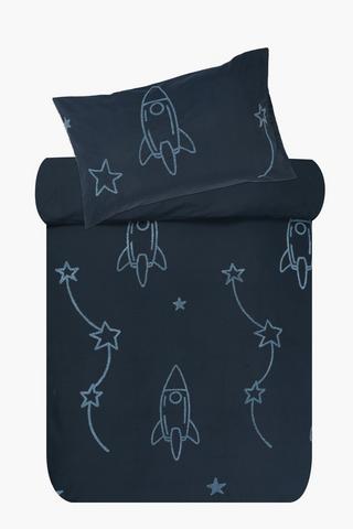 Soft Touch Tufted Rocket Haul Duvet Cover Set