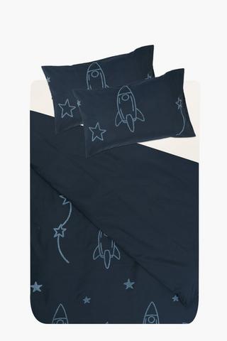 Soft Touch Tufted Rocket Haul Duvet Cover Set