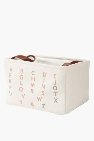 Abc Canvas Basket, L28xw22xh40cm