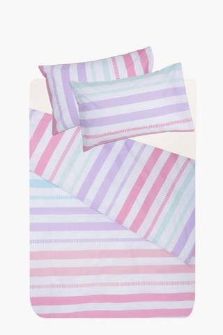 Polycotton Pop Stripes Duvet Cover Set