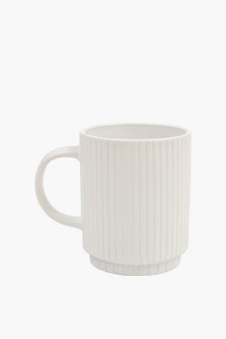 Ribbed Stoneware Mug