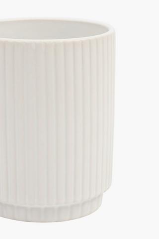 Ribbed Stoneware Mug