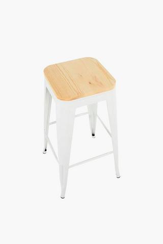 Metal And Wood Bar Stool