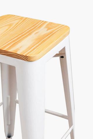 Metal And Wood Bar Stool