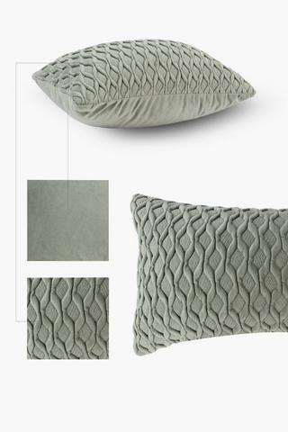 Velvet Trellis Embroidered Scatter Cushion, 60x60cm