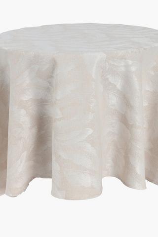 Jacquard Leaf Round Tablecloth, 160cm