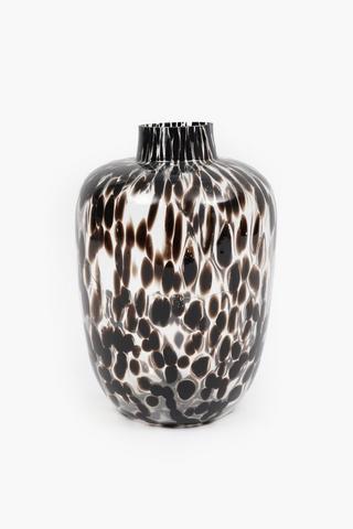 Ombre Speckle Glass Vase, 25x35cm