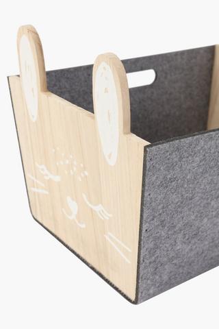 Felt Bunny Utility Crate, L45xw38xh38cm
