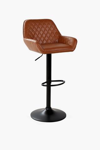 Pu Quilted Bar Chair