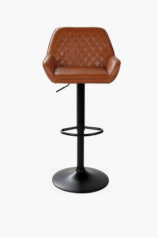 Pu Quilted Bar Chair