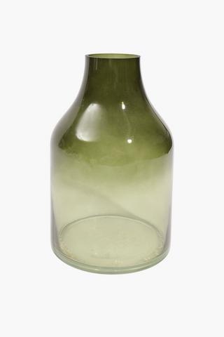 Ombre Glass Bottle Vase, 17x27cm