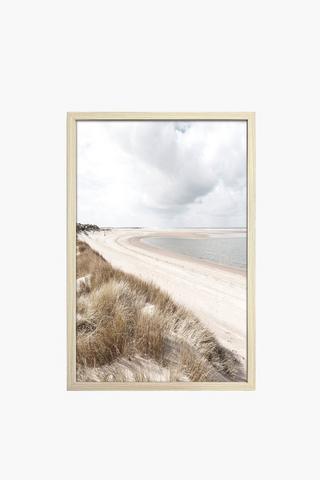 Framed Sandy Beach Canvas, 60x90cm