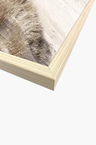 Framed Sandy Beach Canvas, 60x90cm
