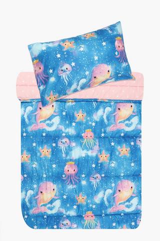 Soft Touch Glow In The Dark Angelica Ocean Comforter Set