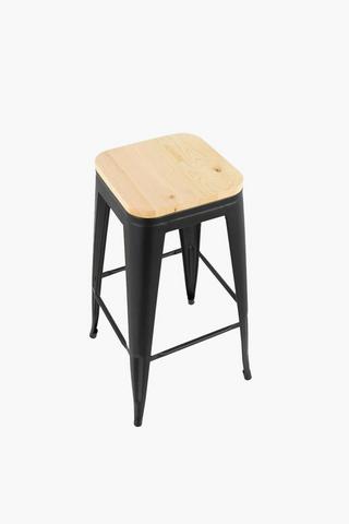 Metal And Wood Bar Stool