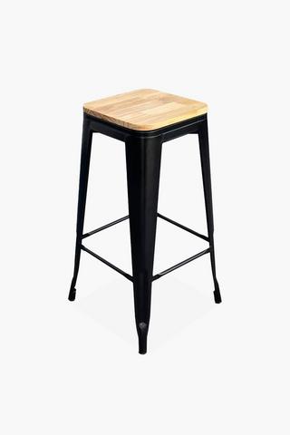 Metal And Wood Bar Stool