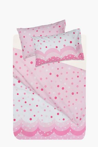 Polycotton Scartlett Scallop Duvet Cover Set